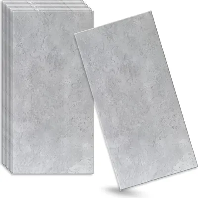 Produktbild von Verdico | 3D Wandpaneele Polystyrol - Grau - 100x50 Cm - Architektonischer Beton - 12 Stück - 6 m2 - Deckenpaneele