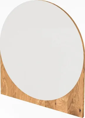 Produktbild von Spiegel Zola rund mit Rahmen aus Wildeiche massiv 55x62 cm