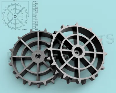 Image de Roues motrices set de 2 Offroad BOSCH Indego 800 850 1000 1100 1200 Connect