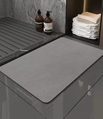 Produktbild von PromoHome® Antirutsch-Badmatte 40x60cm – Saugfähige Duschmatte, Schnelltrocknend, Mikrofaser, Waschbar, Sicher für Dusche und Bad