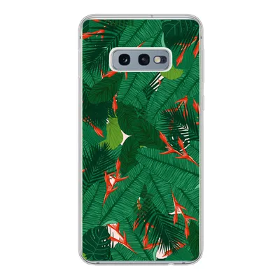 Produktbild von MuchoWow® Handyhülle Schutzhülle Hülle für Samsung Galaxy S10e Blumen - Blätter - Muster Silikon Softcase Handy Hülle - Handy