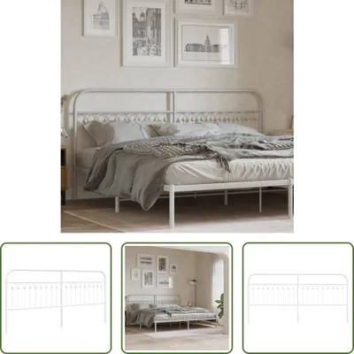 Obrázok produktu pre The Living Store Čelo postele kovové biele 200 cm