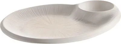 Produktbild von APS 85515 Teller BLUSH, Melamin, 24 x 20 cm, weiß/beige