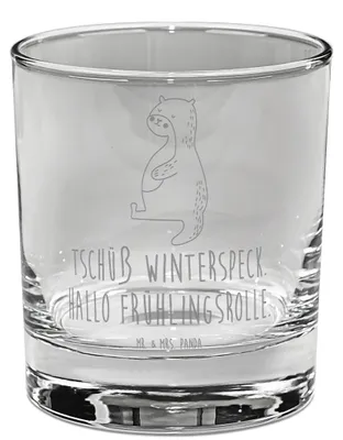 Produktbild von Mr. & Mrs. Panda Tumbler Otter Bauch - Transparent - Geschenk, Seeotter, Bourbon Glas, Winterspeck, Essen. Foodlover, See, Whiskey, Whiskyglas, Sportmuffel, Whisky