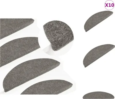 Obrázok produktu pre vidaXL Samolepiace podložky na kroky 10 ks. Sivé 65x22,5x3,5 cm - Podložky pod schodíky
