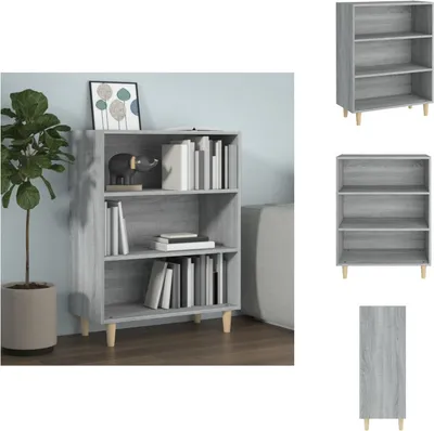 Productafbeelding van vidaXL Dressoir, grijs Sonoma, 69,5 x 32,5 x 90 cm, houtvezel - Dressoirs