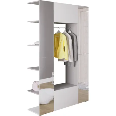 Produktbild von Garderobe CUBE grau / weiß + Spiegel
