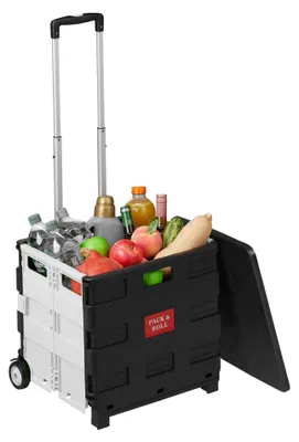 Immagine prodotto di Carrello della spesa pieghevole, capacità 50 litri, bianco