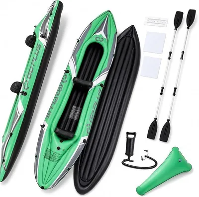 Imagen del producto de Kayak inflable, bote neumático para 2 personas con 2 remos