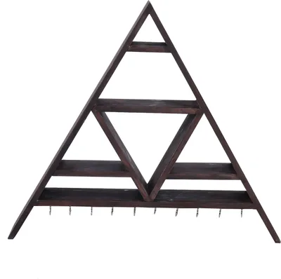 Imagen del producto de Estantería triangular, estante de cristal para exhibición, decoración para el hogar y la oficina