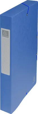 Produktbild von Exacompta 8x Archivbox Karton, 600g, Rücken 40mm + Etikett, A4, Blau, 50402E