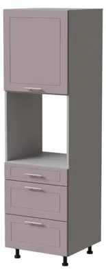 Produktbild von Backofenumbauschrank BARI 60x207cm lackiert Ausführung wählbar BA-D14/RU/3 (MRA),RAL 4009 pastellviolett matt,grau