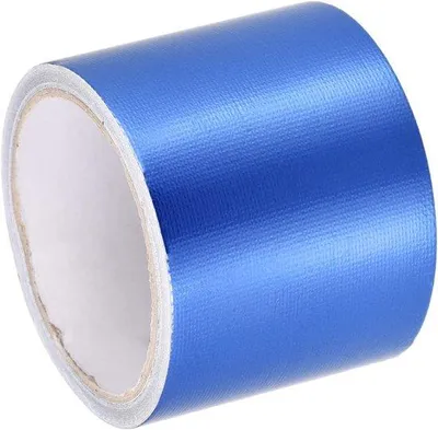 Zdjęcie produktu dla Taśma naprawcza do namiotów i basenów, 7,5 cm x 15,5 m, niebieska, do łatania dziur, pęknięć i przecieków.