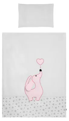 Produktbild von 3-teilige Bettwäsche Belisima Lovely Puppy 100/135 rosa