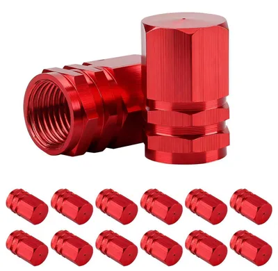 Image de Cache-valve pour automobile, lot de 12, en aluminium