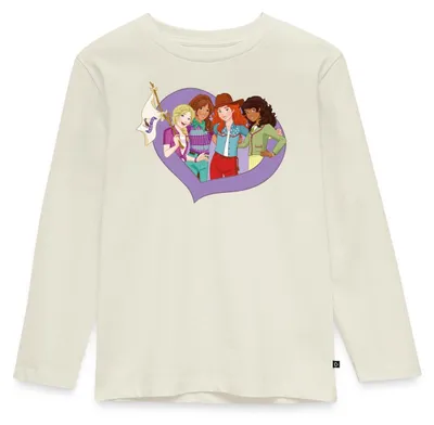 Produktbild von Spreadshirt Schleich Horse Club Sofia Lisa Hannah Sarah Kinder Premium Langarmshirt, 134/140 (8 Jahre), Naturweiß
