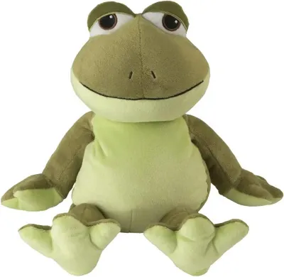 Image de Warmies® Grenouille avec remplissage 100% millet et lavande vert