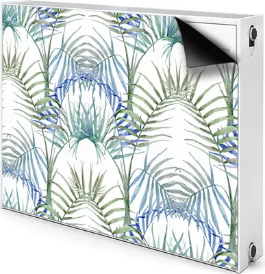 Produktbild von Magnet Radiator Magnet Mat Heizkörperverkleidung Heizkörper-Abdeckung Heizung 110x60 cm  - Tropisch, Blätter