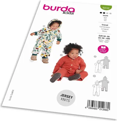 Obrázek produktu pro Střih Burda 9232 - Overal, kombinéza pro miminka