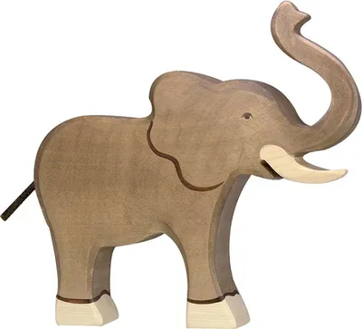 Immagine prodotto di Holztiger 80148 Elefante grande, altezza tronco, grigio