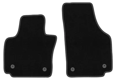 Image de Tapis avant en moquette pour Seat Toledo III 2004-2012 (monospace) – 2 pièces, noirs, sur mesure – Wielganizator BASIC