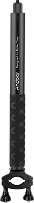 Produktbild von Andoer Motorrad Fahrrad Unsichtbare Selfie Stick Lenkerhalterung 28 cm-115 cm Laenge verstellbar mit 1/4 Zoll Schraube fuer Insta360 ONE X/ ONE/ EVO Kamera