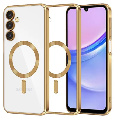 Produktbild von Techsuit Luxury Crystal Back Cover Hülle mit MagSafe für Samsung Galaxy A15 4G/5G - Gold