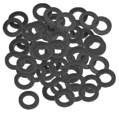 Productafbeelding van Rubberringen, 120 stuks, 16 mm binnendiameter, 27 mm buitendiameter, 3 mm dik, zwart