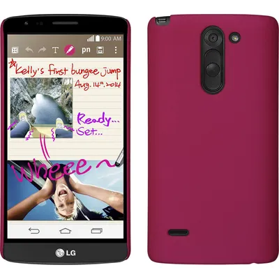 Produktbild von PhoneNatic Case kompatibel mit LG G3 Stylus - Hülle pink gummiert Hard-case + 2 Schutzfolien