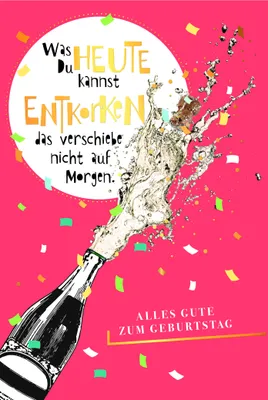 Produktbild von Geburtstag - Glückwunschkarte im Format 11,5 x 17 cm mit Umschlag