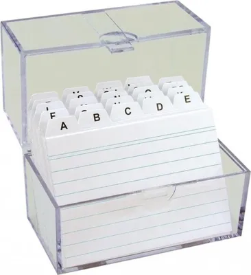 Image de TSI Boîte à fiches +100 fiches A7 et répertoire A-Z