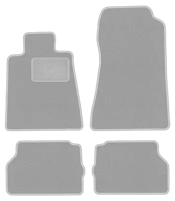 Obrázek produktu pro Velurové autokoberce pro: Mercedes C140 / W140 1992-1999 (kupé) – sada 4 ks, šedé, na míru – Wielganizator OSLO