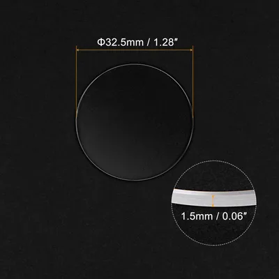 Produktbild von Uhren-Kristallglaslinse 32,5 mm Durchmesser 1,5 mm dick Flach Rund Klar Saphirglas Uhren Gesicht Kristalle Linse Ersatz fš¹r Uhrenmacher Reparatur