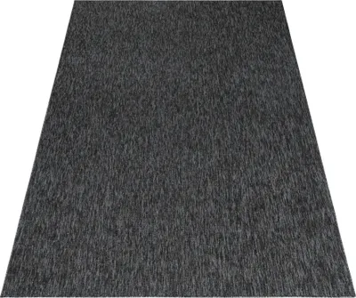Produktbild von Teppich Läufer Wohnzimmer Anthrazit 60x100 Unicolor - Einfarbig aus Polypropylen