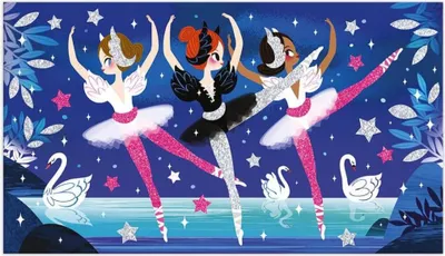 Produktbild von Janod Neon Glitter Ballerinas Mehrfarbig 6-99 Years Mehrfarbig 6-99 Years