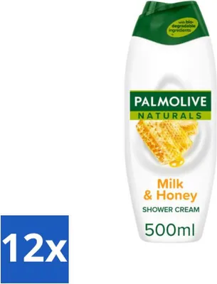 Image de Palmolive Naturals - Crème de douche - Lait & Miel - 500 ml - Pack avantage - 12 pièces