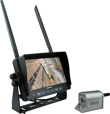 Produktbild von Kabelloses Gabelstapler-Kit, AHD 1080P, magnetische IP68-Kamera mit Laserpointer + 7-Zoll-IP68-Monitor