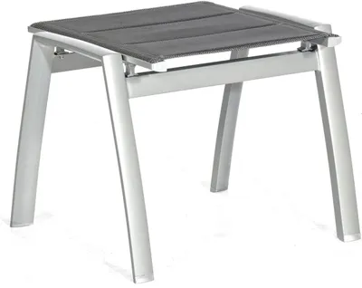 Produktbild von SunnySmart Concept Fußhocker Gartenhocker Aluminium mit Polstertextilgewebe silber