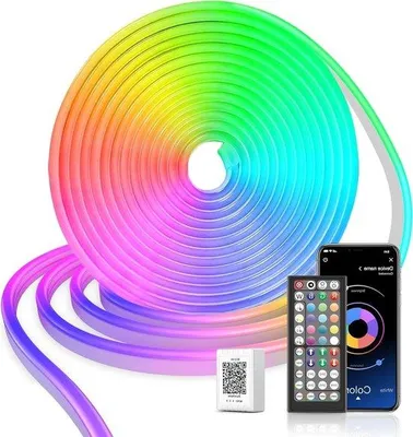 Immagine prodotto di Strisce LED per progetti fai da te con controllo tramite app e telecomando - Impermeabili per uso interno ed esterno