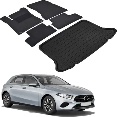 Produktbild von Kofferraumwanne Fußmatten Set Für Mercedes A Class W177 Ab 2018, Genaue Passform