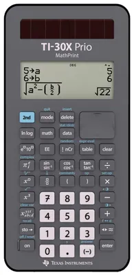 Image de Calculatrice scolaire Texas Instruments TI-30 X Prio Mathprint 30XPRIO/FC