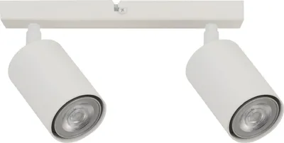 Immagine prodotto di Plafoniera moderna striscia decorativa bianca 2 faretti 2xGU10 25W Zoom Sigma Lighting