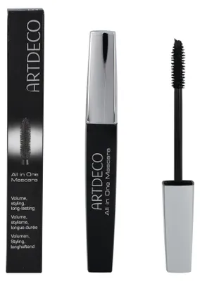 Produktbild von ARTDECO All In One, Schwarz, Black, Locken, Elastizität, Verlängerung, Nährend, Volumengebend, 10 ml, Frauen, AQUA (WATER), COPERNICIA CERIFERA CERA (COPERNICIA CERIFERA (CARNAUBA) WAX), STEARIC ACID, PVP,...
