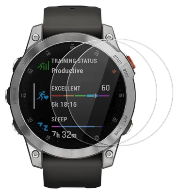 Produktbild von kwmobile 2x Echtglas Displayschutzfolie kompatibel mit Garmin EPIX Schutzglas - Displayschutz für Smartwatch aus Glas - Schutz Glas für Fitness