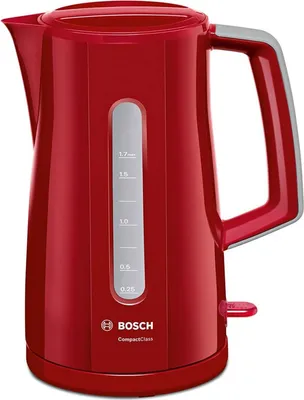 Obrázek produktu pro Bosch TWK3A014, 1,7 l, 2400 W, Červená, Plast, Nerezová ocel, Indikátor úrovně vody, Bezkabelový