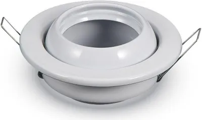 Obrázok produktu pre V-TAC GU10 Okrúhle stropné bodové svietidlo s nastaviteľným uhlom, biele VT-780