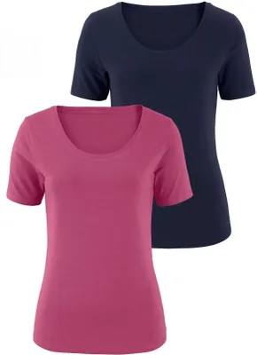 Produktbild von VIVANCE T-Shirt beere, navy Größe 44/46
