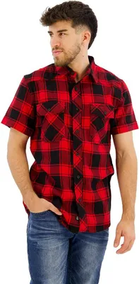 Zdjęcie produktu dla Brandit - CHECKED FLANELL Kurzarm Hemd rot / schwarz - S