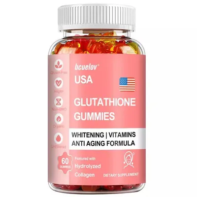 Immagine prodotto di Glutatione Gummies 500mg (60 orsetti gommosi) integratore alimentare, anti-invecchiamento, sbiancamento della pelle, salute della pelle, pulizia, cura del viso