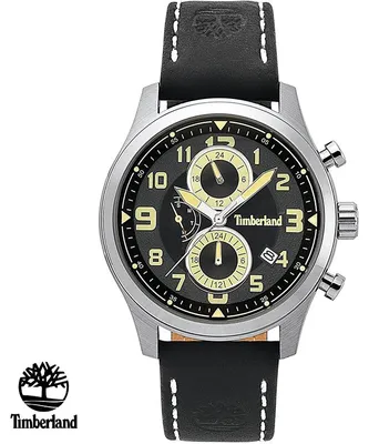 Immagine prodotto di Timberland TBL.15357JS/02 Orologio da uomo Groveton in pelle grigio argento nero NUOVO